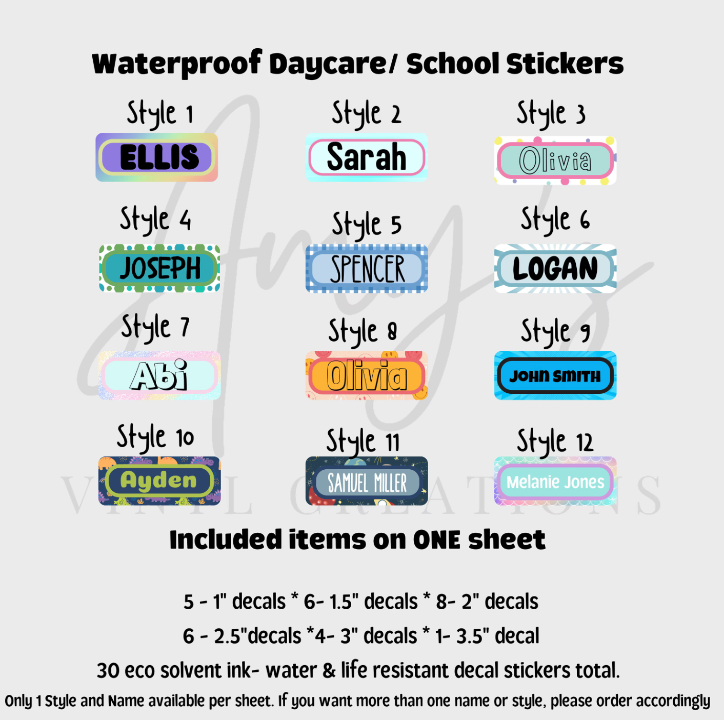 Preschool/ Daycare/ School / All the things stickers!