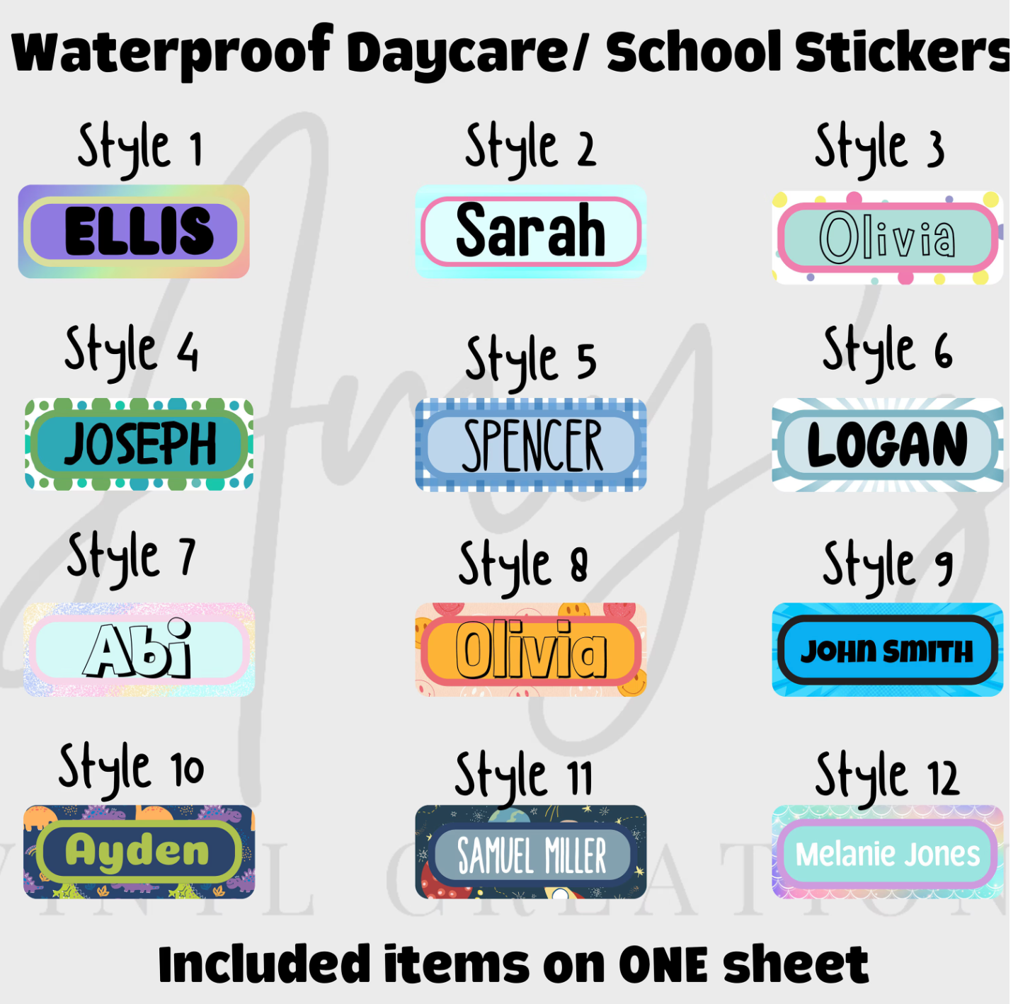 Preschool/ Daycare/ School / All the things stickers!