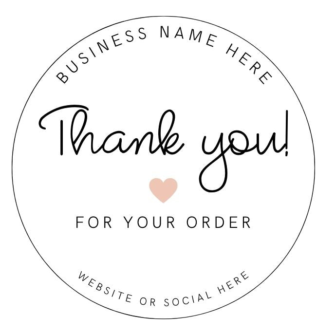 Custom Thank You Sticker 1.5 INCH