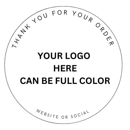 Custom Thank You Sticker 2.5 INCH With YOUR LOGO