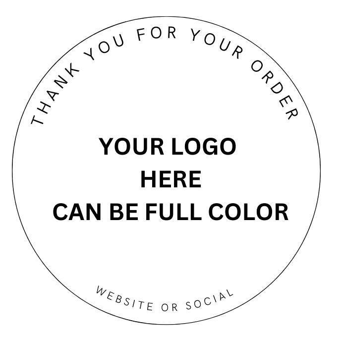 Custom Thank You Sticker 2 INCH With YOUR LOGO