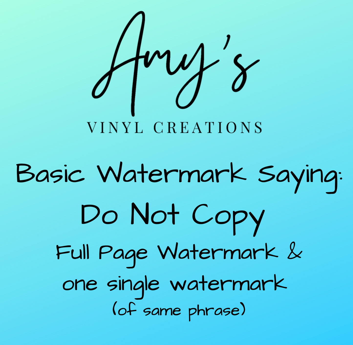 Do Not Copy Watermark